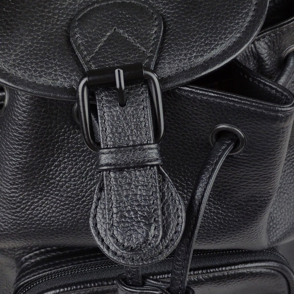 Harley-Davidson Leather Bag with Multicolor Stripe Lining - Picture 7 of 16